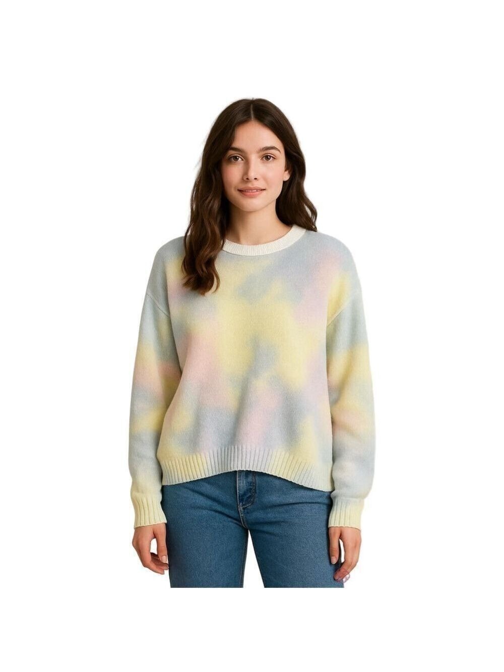 Karlie Pastel Tie-Dye Women's Sweater Sz Small